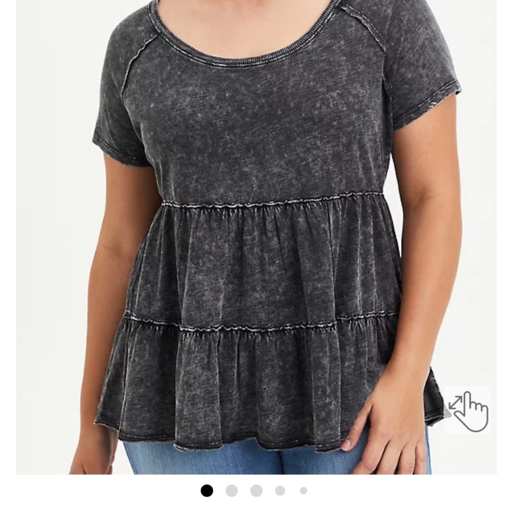 Torrid mineral wash black raglan top!